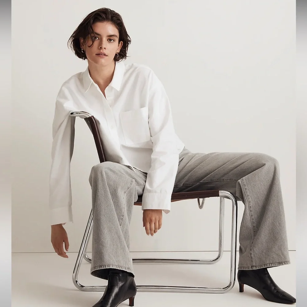 Madewell Signature Oxford Crop Shirt - Picture 5 of 7